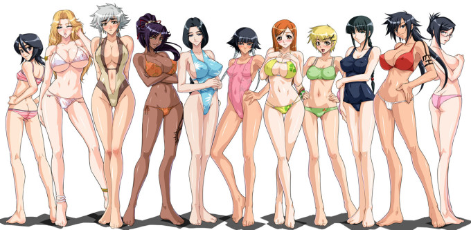 Bleach Females Posing Hentai Image