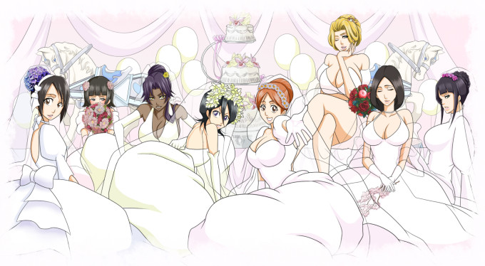 Bleach Female Characters In Wedding Dresses | Bleach Hentai Image