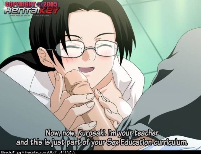 Ichigo’s Teacher Giving A Blowjob | Bleach Hentai Image