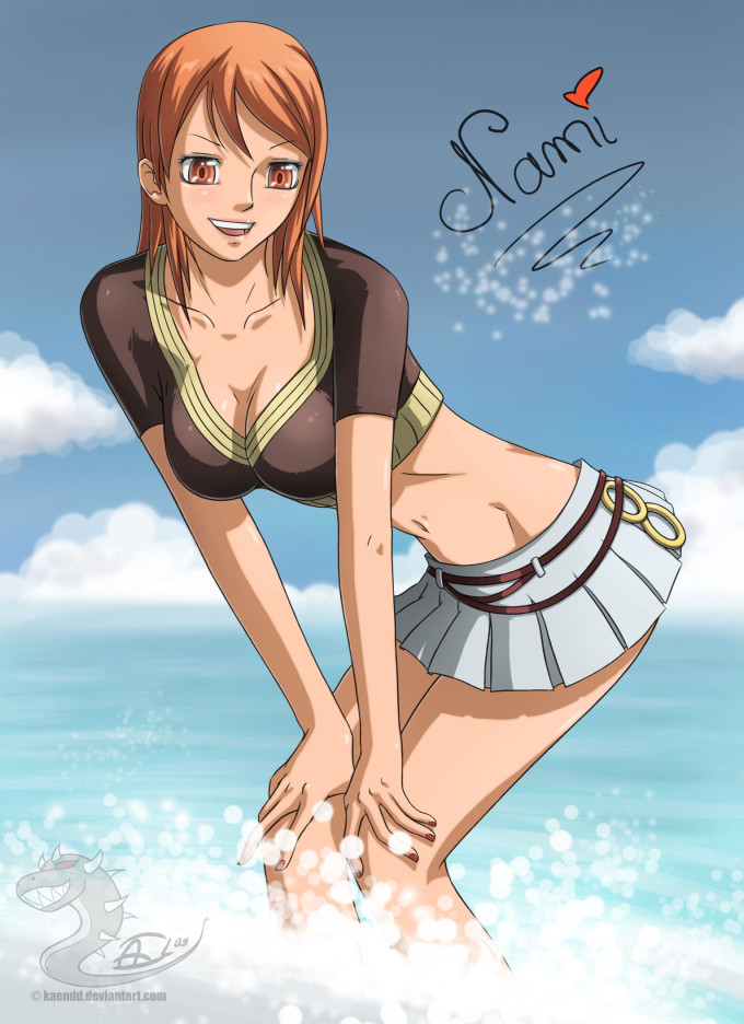 Nami At The Beach | One Piece Hentai Image