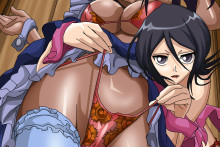 Rukia Pulling Yoruichi’s Panties | Bleach Hentai Image