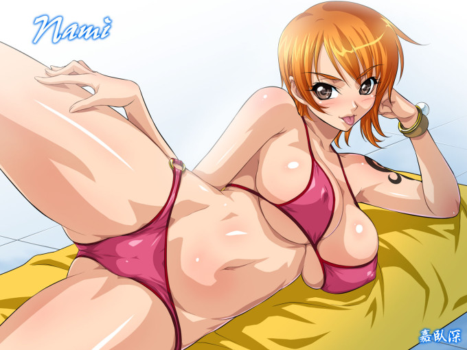 Nami Posing In her Bikini | One Piece Hentai Image