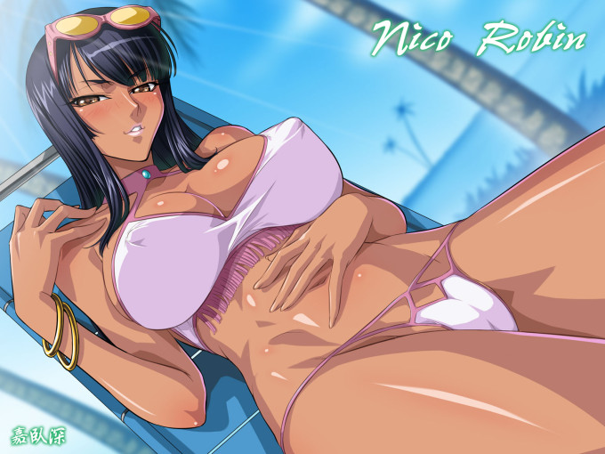 Nico Robin Relaxing At The Beach | One Piece Hentai Image