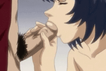 Hot Brunette Sucking Dick | Hentai GIF