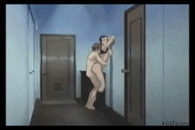 Kurono Banging Sakura Against The Wall | Gantz Hentai GIF