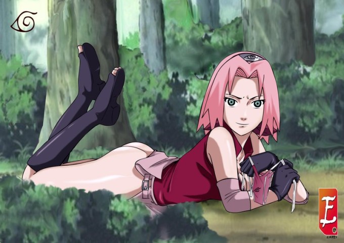 Sakura In The Forest | Naruto Hentai Image