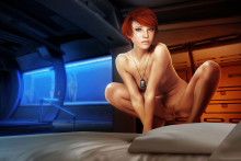 Naked Kelly Wallpaper | Mass Effect Hentai Image