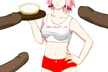Slut Waitress Sakura | Naruto Hentai Image