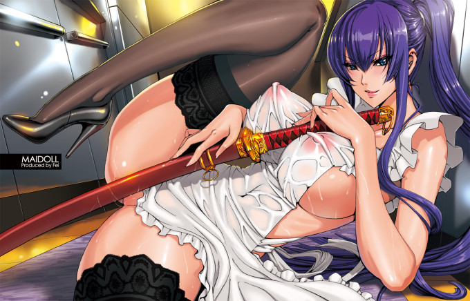Busujima Saeko Loves Her Sword | Highschool Of The Dead Hentai Image