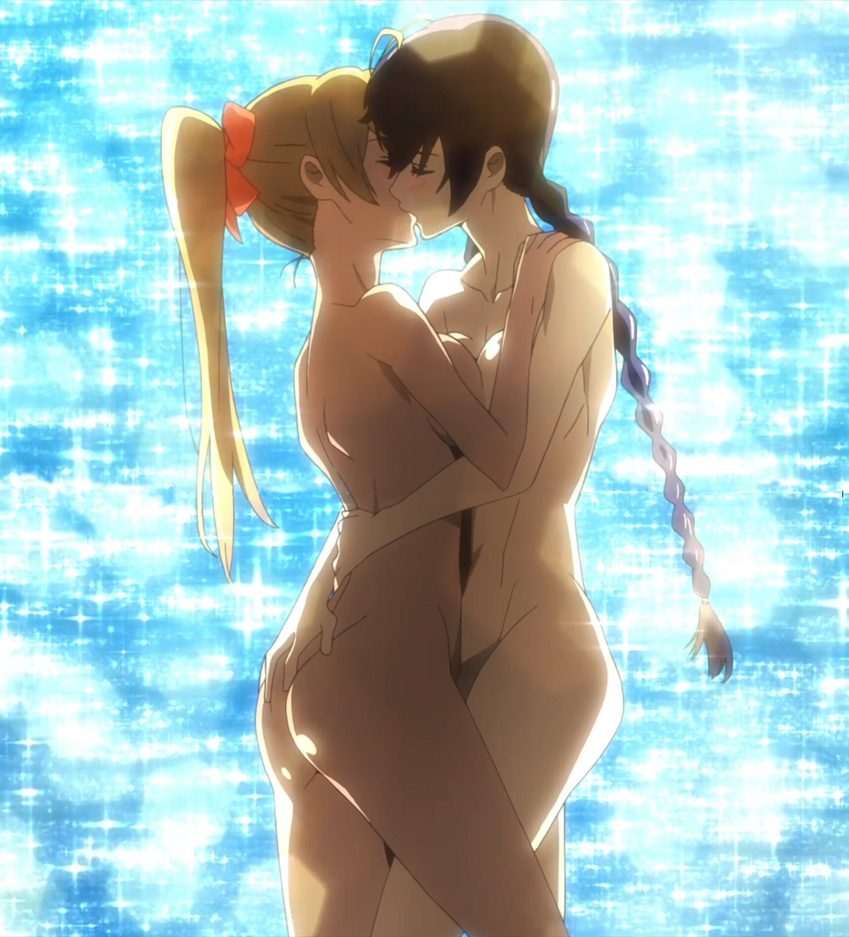 Miyamoto Ray And Busujima Saeko Kissing Highschool Of The Dead Hentai Image...