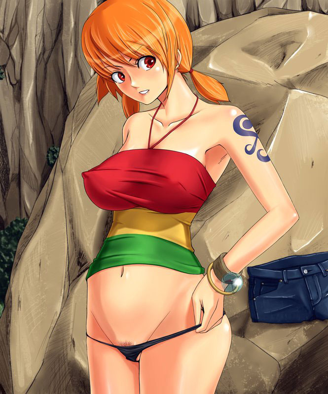 Nami Undressing One Piece Hentai Image