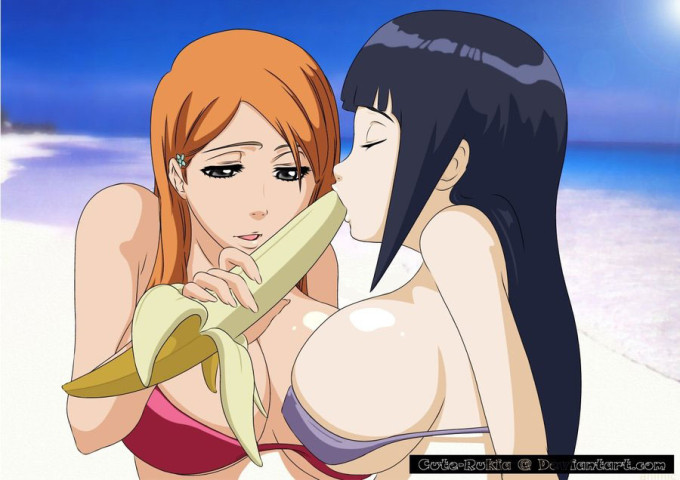Orihime And Hinata | Bleach | Naruto Hentai Image