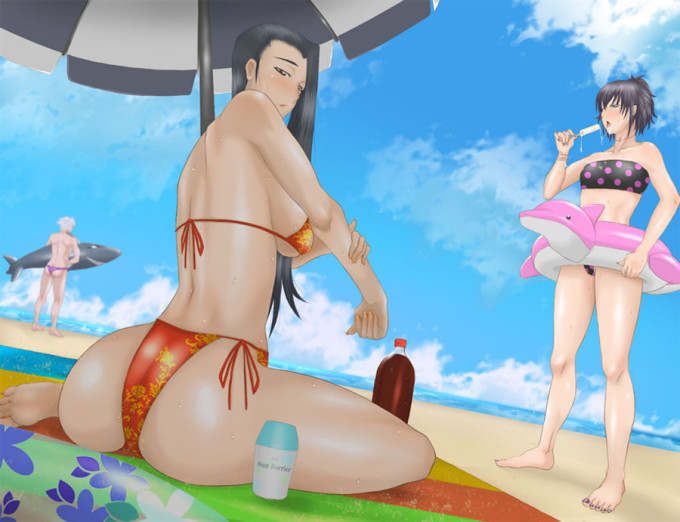 Shenhua And Sawyer At The Beach – Black Lagoon Hentai Image