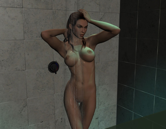 Lara Croft Showering  – Tomb Raider Hentai 3D CGI