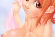 Nami out of the shower - One Piece Hentai Image