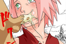 Sakura swallowing – Naruto Hentai Image
