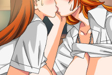 Orihime and Rangiku kissing - Bleach Hentai Image