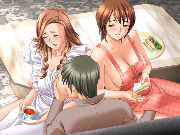 Two milfs and a guy – Hentai Image