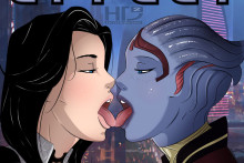 Miranda Lawson and Liara Tsoni - Mass Effect Hentai Image