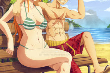 Nami and Luffy - Mario Reg - One Piece