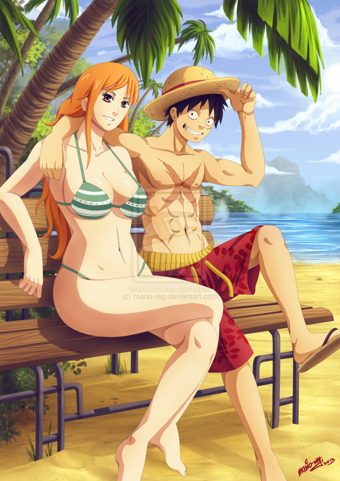 Nami and Luffy – Mario Reg – One Piece