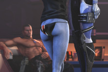 Shepard and Liara T'Soni - Huggybear - Mass Effect