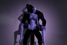 Warewolf and Liara T'Soni - Noname55 - Skyrim - Mass Effect