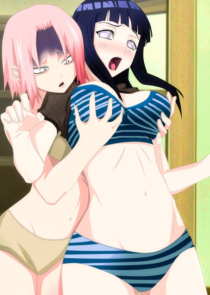 Sakura and Hinata - Naruto.