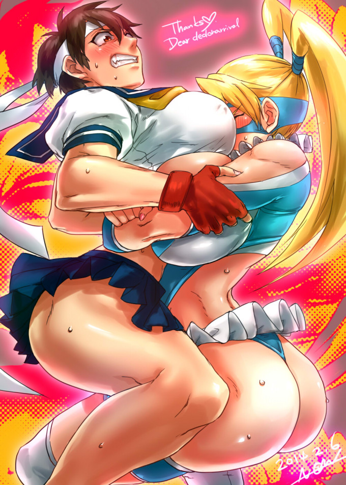 Sakura Kasugano And Rainbow Mika Sakana2501 Street Fighter