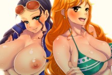 Nami and Nico Robin - Ai no Inu Koujou - One Piece