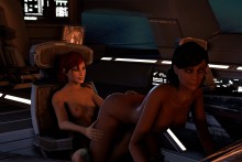 Shepard and Samantha Traynor - Mass Effect