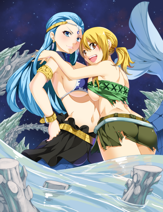 Aquarius and Lucy Heartfilia – Planeptune – Fairy Tail