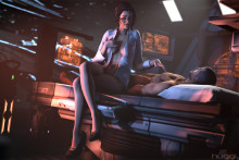 Miranda Lawson and Shepard - Huggybear - Mass Effect