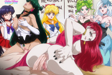 Sailor Neptune, Sailor Venus, Sailor Mars, Viluy and Tellu – Sailor Moon