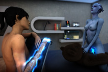 Liara T'Soni and Femshep - AsariManiac - Mass Effect