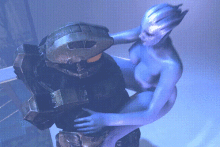Master Chief and Liara - Noname55 - Mass Effect - Halo