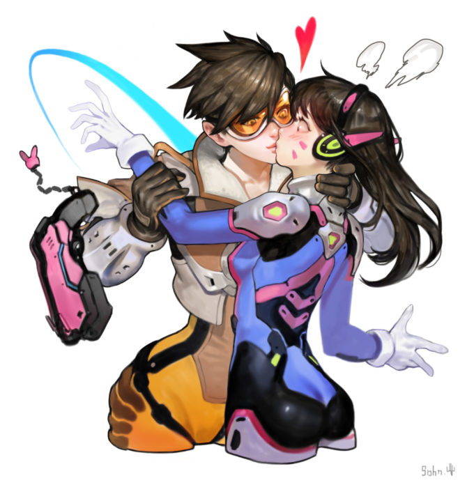 Tracer and D.Va – sohn woohyoung – Overwatch
