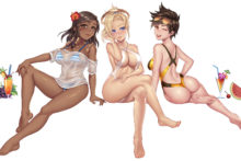 Pharah, Mercy and Tracer - Overwatch