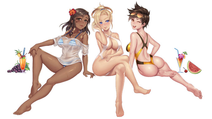 Pharah, Mercy and Tracer – Overwatch