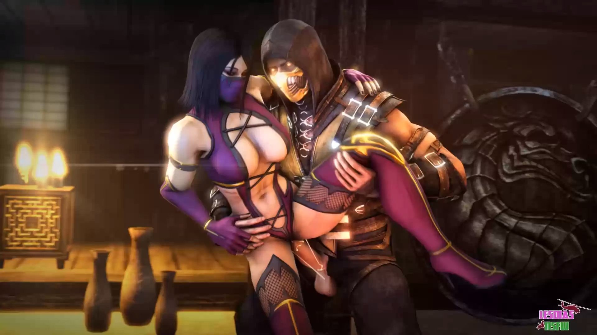 Mileena and Scorpion - Lesdias - Mortal Kombat.