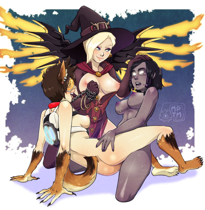 Pharah, Tracer and Mercy – My Pet Tentacle Monster – Overwatch