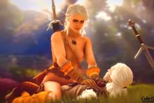 Ciri and Geralt – cakeofcakes – The Witcher 3