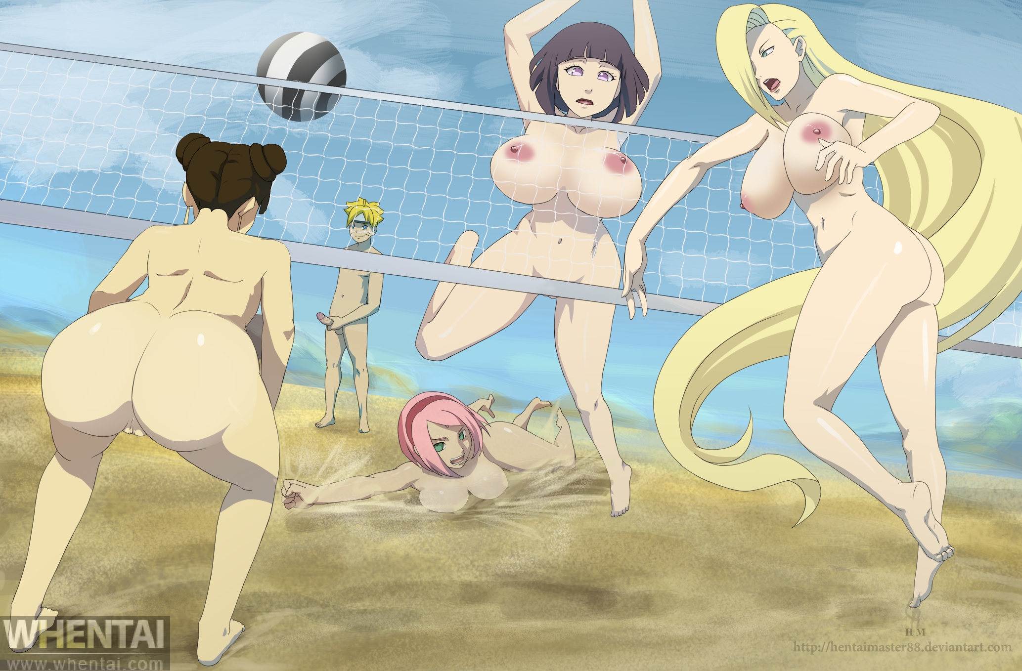 Ino, Hinata, Sakura, Boruto and Tenten - Naruto. 