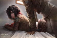 Eren and Mikasa - Hoobamon - Attack on Titan