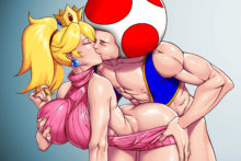 Toad and Princess Peach – r3ydart – Mario Universe