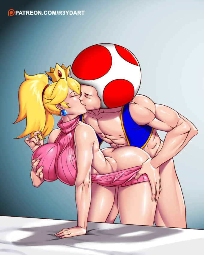 Toad and Princess Peach – r3ydart – Mario Universe
