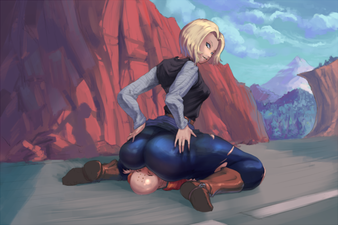 Krillin And Android 18 Cutesexyrobutts Dragon Ball