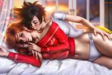 Emily and Tracer - Ayyasap - Overwatch