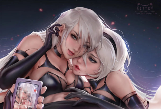 2B and 2A – Kittew – Nier Automata