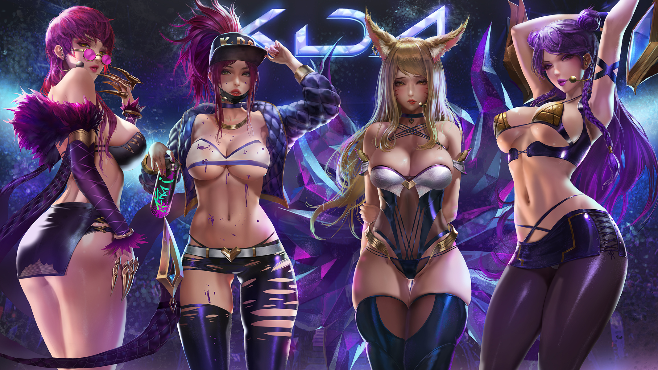 Ahri, Akali, Evelynn and Kai’Sa - Lexaiduer - League of Legends. 